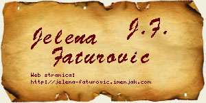 Jelena Faturović vizit kartica